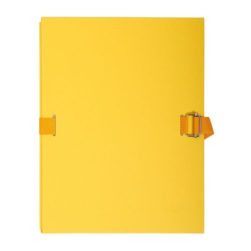 Папка за архивиране EXACOMPTA, A4+, борд 130 мм, картон 1000 г, лента с катарама, жълта — Joya.bg 1