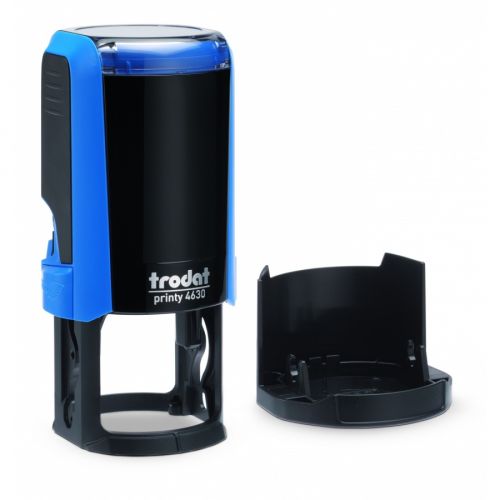 Печат Trodat Printy 4630, кръгъл, D30 мм, с капаче, син тампон — Joya.bg