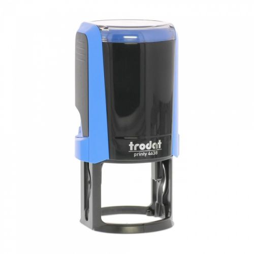 Печат Trodat Printy 4638, кръгъл, D38 мм, с капаче, син тампон — Joya.bg 1