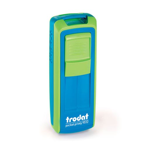 Печат Trodat Printy 9512, джобен, правоъгълен, 47х18 мм, син тампон — Joya.bg 1