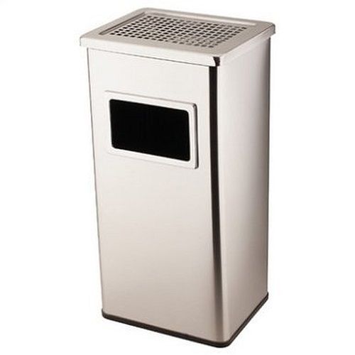 Пепелник с кош Ased, стоящ, правоъгълен, 300х240х600 мм, инокс — Joya.bg