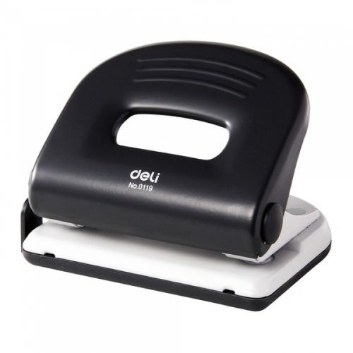 Перфоратор Deli Start, E0119, за 25 л.(80 г), с ограничител, метален, черен 1