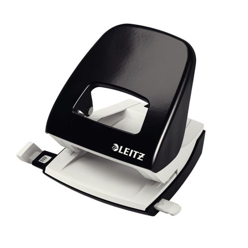 Перфоратор LEITZ 5008 NeXXt, за 30 л.(80 г), с ограничител, 98x109x121 мм, метален, черен — Joya.bg 1