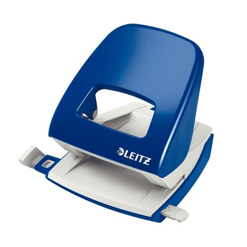 Перфоратор LEITZ 5008 NeXXt, за 30 л.(80 г), с ограничител, 98x109x121 мм, метален, син — Joya.bg 1