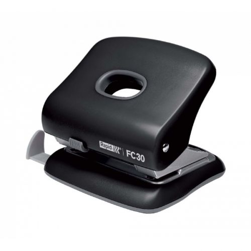 Перфоратор Rapid FC30, за 30 л.(80 г), с ограничител, 110x66x118 мм, ABS + метал, черен — Joya.bg