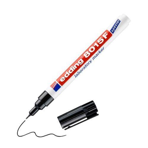 Перманентен лабораторен маркер edding 8015F, филцов връх 0.75 мм, черен — Joya.bg 1