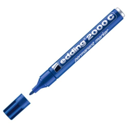 Перманентен маркер edding 2000 C, объл връх 1.5-3 мм, син — Joya.bg 1
