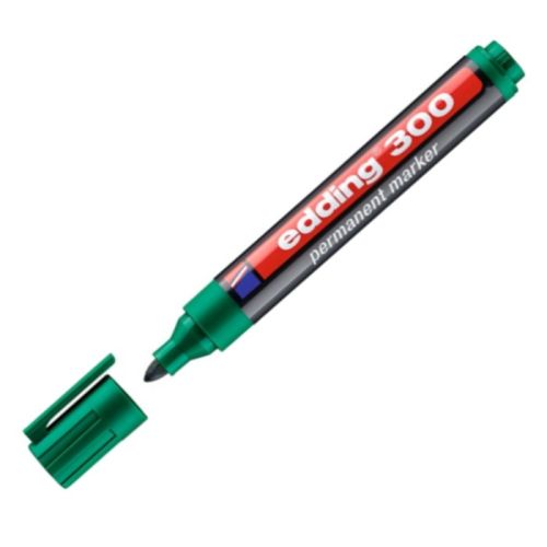 Перманентен маркер edding 300, объл връх 1.5-3 мм, зелен — Joya.bg 1