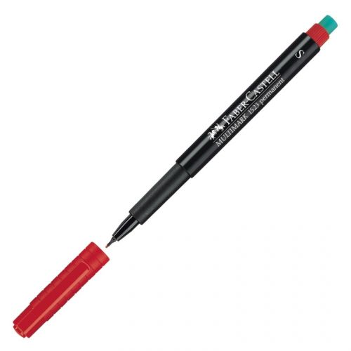 Перманентен маркер Faber-Castell 152321 OHP-S, 0.4 мм, червен — Joya.bg