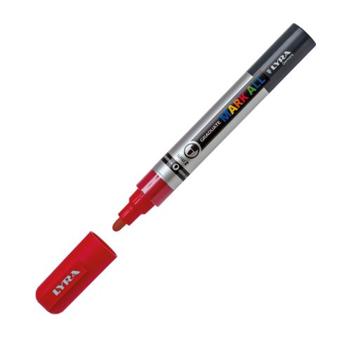 Перманентен маркер LYRA GRADUATE MARK ALL, объл връх 2 мм, червен 1