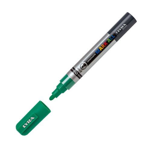 Перманентен маркер LYRA GRADUATE MARK ALL, объл връх 2 мм, емералдово зелен 1