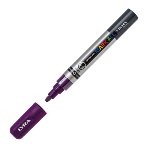 Перманентен маркер LYRA GRADUATE MARK ALL, объл връх 2 мм, лилав 1