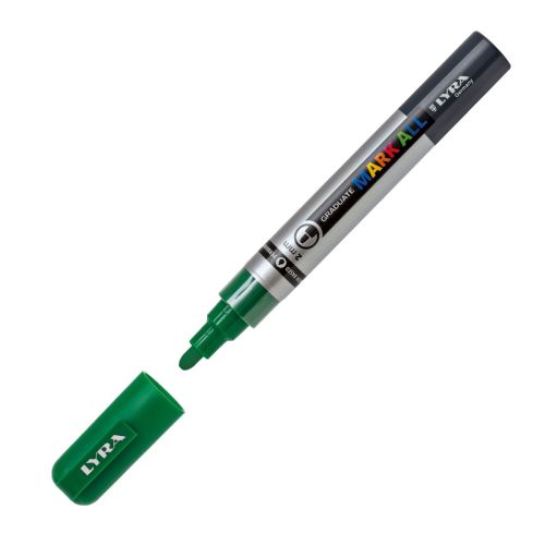 Перманентен маркер LYRA GRADUATE MARK ALL, объл връх 2 мм, сапфирено зелен 1