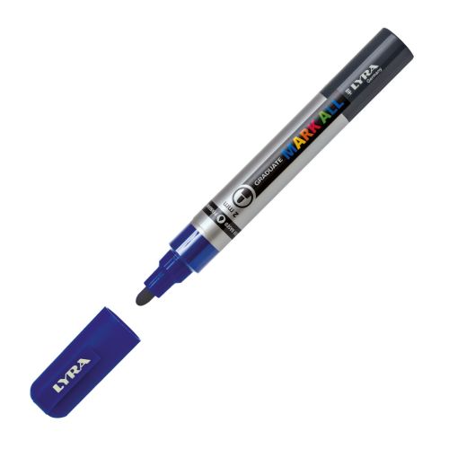 Перманентен маркер LYRA GRADUATE MARK ALL, объл връх 2 мм, тъмносин 1