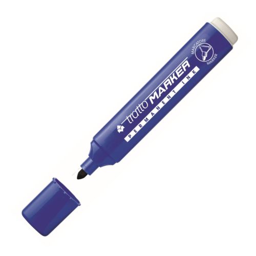 Перманентен маркер tratto MARKER, объл връх 4.7 мм, син — Joya.bg