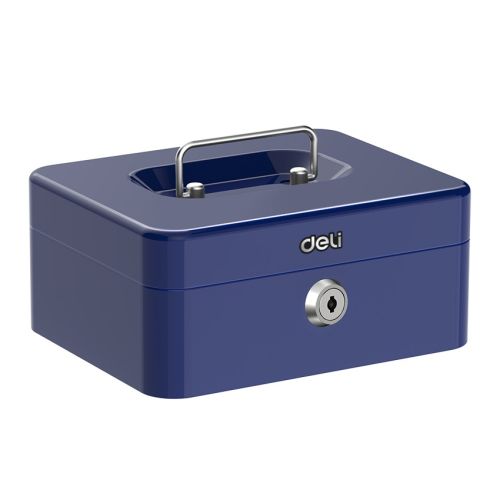 Персонална метална каса Deli ET503, 200х160х90 мм, синя — Joya.bg 1