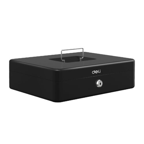 Персонална метална каса Deli ET508, 300х240х85мм, черна — Joya.bg 1