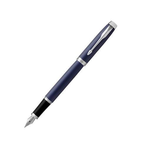 Писалка PARKER Royal IM Matte Blue CT, месингово тяло, хромиран клип, черен 1