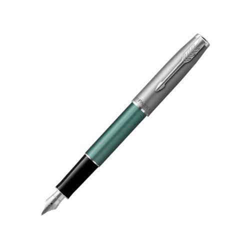 Писалка PARKER Royal Sonnet Essential Green, стоманено тяло, позлатен клип, черен 1