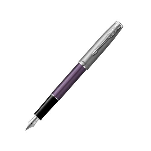Писалка PARKER Royal Sonnet Essential Violet, стоманено тяло, хромиран клип, черен 1