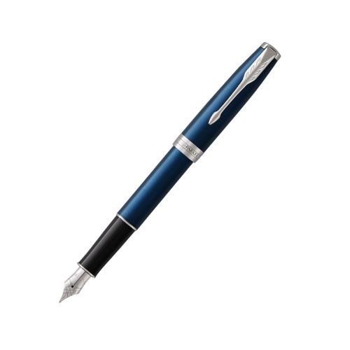 Писалка PARKER Royal Sonnet Lacquer Blue CT, месингово тяло, хромиран клип, черен 1