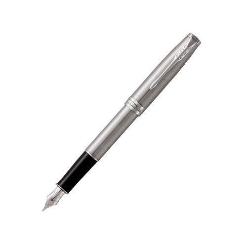 Писалка PARKER Royal Sonnet St. Steel СТ, стоманено тяло, хромиран клип, черен 1