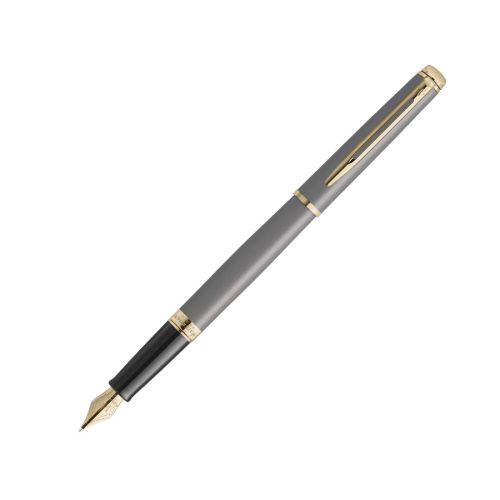 Писалка Waterman Hemisphere Understated Grey GT, стоманено тяло, позлатен клип, син 1