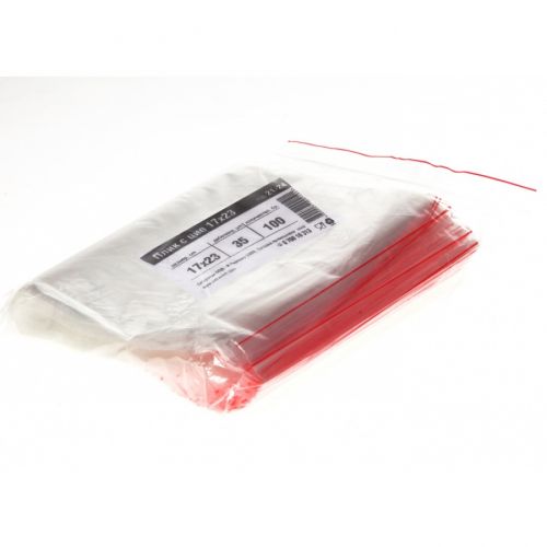 Плик с цип Extrapack, LDPE, 35 mic, кристален, 170х230 мм, опаковка 100 бр.