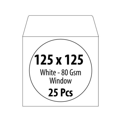 Плик за CD ZRS, 125х125 мм, с прозорец, 80 г, бял, 25 бр. — Joya.bg 1