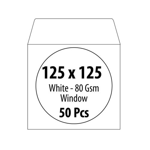 Плик за CD ZRS, 125х125 мм, с прозорец, 80 г, бял, 50 бр. — Joya.bg 1