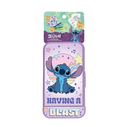 Подаръчен комплект Diakakis STITCH Activity Box, 4 маркера, 3 стр. стикери, 20 стр. за оцветяване — Joya.bg 1