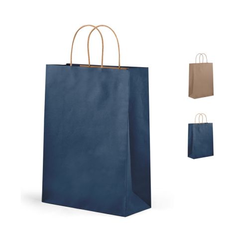 Подаръчна торбичка LASTVA Dona Max, еко хартия, 320x400x120 мм, синя — Joya.bg