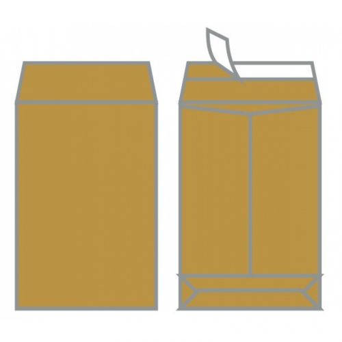 Пощенски плик E4, 300х400х50 мм, с разширение и дъно, 110 г, кафяв натрон — Joya.bg