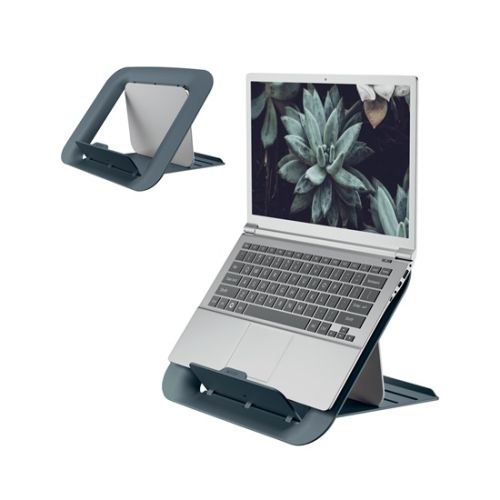 Поставка за лаптоп Leitz Ergo Cosy Velvet Grey 13-17&quot;, охлаждаща, регулируема, тъмносива — Joya.bg 1