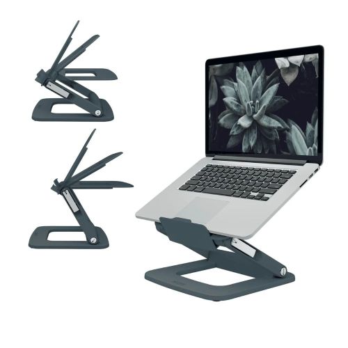 Поставка за лаптоп LEITZ Ergo Multi-Angle, 258х45x253 мм, регулируема, графит — Joya.bg 1