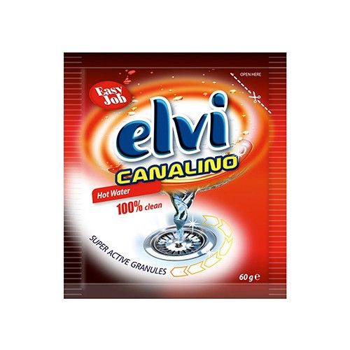 Препарат за отпушване на канали с топла вода Elvi, 60 г — Joya.bg