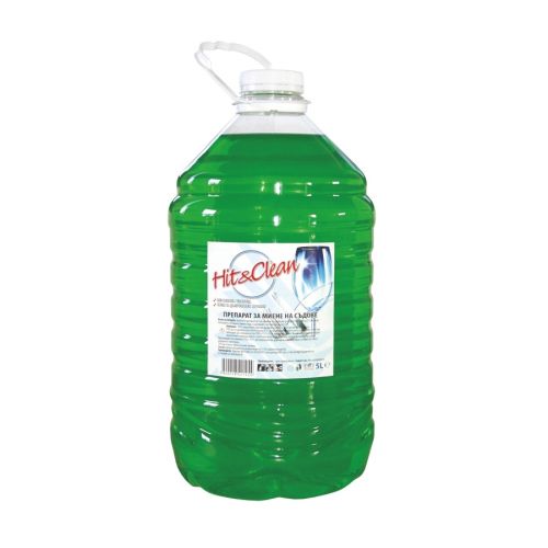 Препарат за съдове Hit&amp;Clean, аромат ябълка, 5 л — Joya.bg