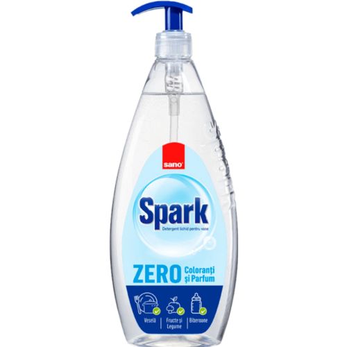 Препарат за съдове Sano Spark Zero без аромат и оцветители, 1 л 2