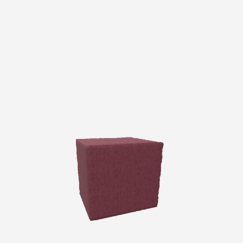 Пуф за сядане Dotto Square, 420х420х420 мм, тапицерия дамаска Rivet(2)EGL12, виненочервена 1