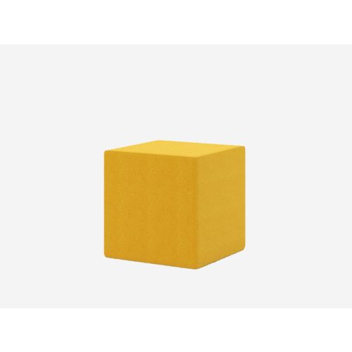 Пуф за сядане Dotto Square, 420х420х420 мм, тапицерия дамаска Synergy(4)LDS44, жълто злато 1