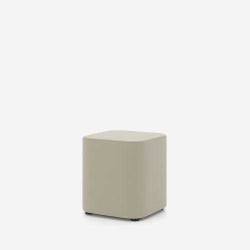 Пуф за сядане Tapa SQ, 450х450х470 мм, тапицерия дамаска Silvertex(3)SX0001, сив камък 1