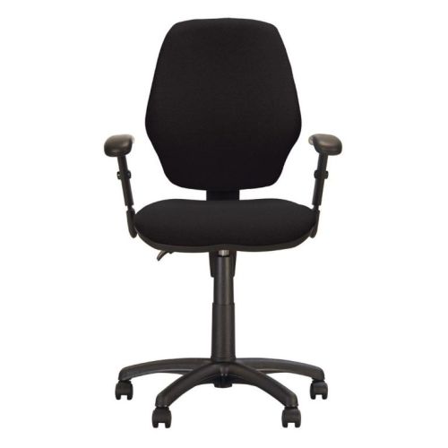 Работен стол Master GTR, дамаска, черна PP база, регулируеми подлакътници, черен — Joya.bg 1