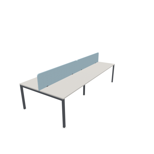 Работна станция с четири места CS5040 Workbench, сив панел, сива рамка,3200x1400x740 мм, 25мм,сива — Joya.bg 1