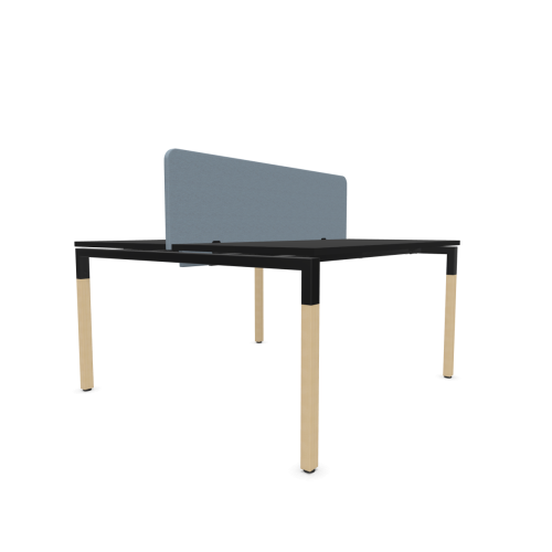 Работна станция с две места CS5040 Workbench, черен панел,черна рамка,1400x1400x740 мм, 25мм,черна — Joya.bg 1