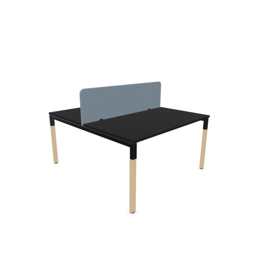 Работна станция с две места CS5040 Workbench, черен панел,черна рамка,1400x1600x740 мм, 25мм,черна — Joya.bg 1