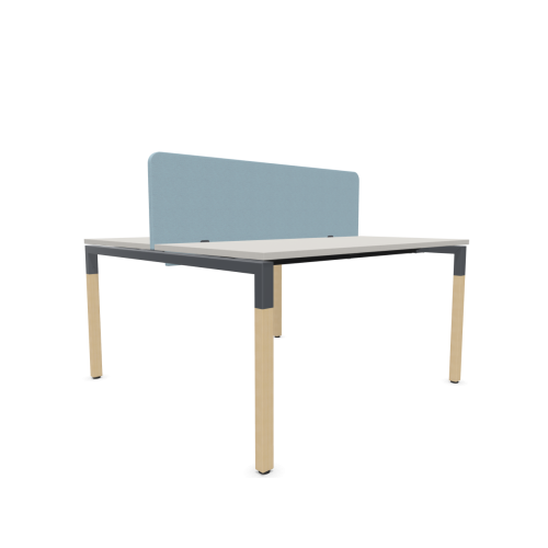 Работна станция с две места CS5040 Workbench, сив панел, сива рамка,1200x1600x740 мм, ПДЧ 25мм,сива — Joya.bg 1