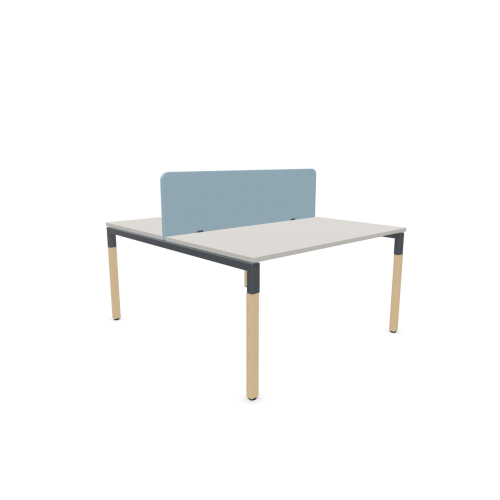 Работна станция с две места CS5040 Workbench, сив панел, сива рамка,1400x1600x740 мм, ПДЧ 25мм,сива — Joya.bg 1