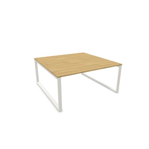 Работна станция с две места SQart Workbench, бяла рамка, 1600x1600x740 мм, ПДЧ 25мм, Хикори — Joya.bg 1