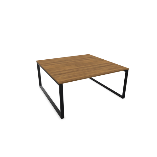 Работна станция с две места SQart Workbench, черна рамка, 1600x1600x740 мм, ПДЧ 25мм, орех Дижон — Joya.bg 1