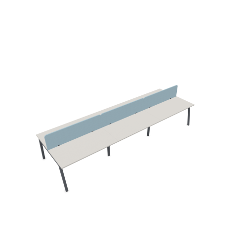 Работна станция с шест места CS5040 Workbench, сив панел, сива рамка,4200x1400x740 мм,ПДЧ 25мм,сива — Joya.bg 1